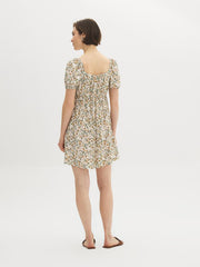 Floral Puff Sleeve Mini Dress