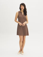 Sleeveless Polka Dot Mini Shirt Dress