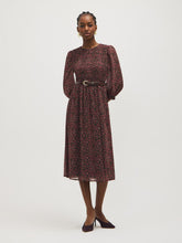 Smocked Floral Chiffon Midi Dress