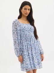 Floral Smocked Mini Dress