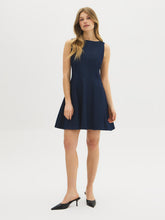 Cotton-Blend Denim Panel Dress