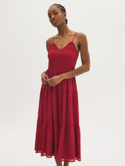 Tiered Chiffon Dress