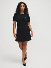 Short Sleeve Pleated Mini Dress