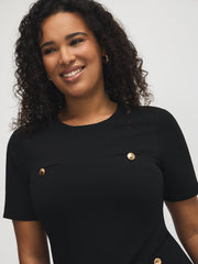 Short Sleeve Pleated Mini Dress