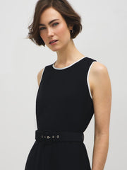 Sleeveless Box Pleat Dress