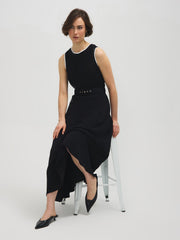 Sleeveless Box Pleat Dress