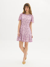 Printed Flutter Sleeve Mini Dress