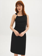 Asymmetric Ruched Midi Dress