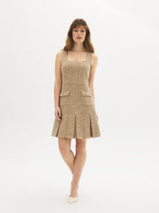 Sleeveless Boucle Mini Dress