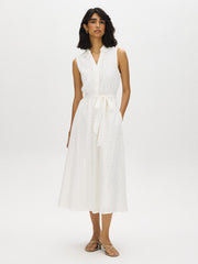 Cotton Eyelet Midi Dress