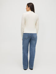 Collared Cable Knit Cardigan