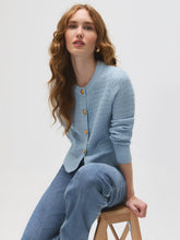 Cotton Blend Button-Front Cardigan