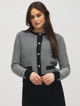 Tweed Button-Front Cardigan