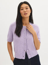 Cotton-Blend Short Sleeve Cardigan