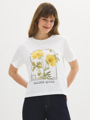 Golden Queen Cotton-Blend T-Shirt