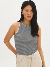 Striped Cotton-Blend Tank Top