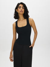 Cotton-Blend Square Neck Tank Top
