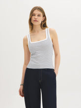 Cotton-Blend Striped Tank Top