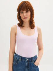Double Layer Scoop Neck Tank Top