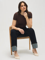 Double Layer Crew Neck T-Shirt