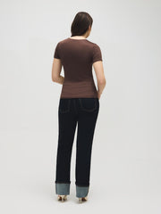 Double Layer Crew Neck T-Shirt