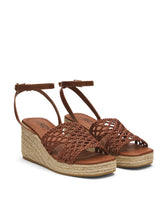Faux Leather Woven Sandals