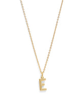Boxed 'E' Initial Necklace