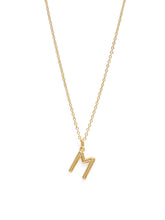 Boxed 'M' Initial Necklace