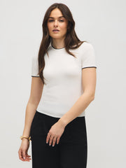Contrast Trim Top