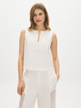 Sleeveless Crochet Lace Bib Blouse