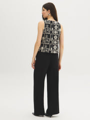 Cotton Embroidered Sequin Tank
