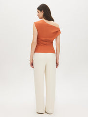 Off-Shoulder Scuba Crepe Top