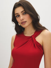 Twist Neck Sleeveless Top