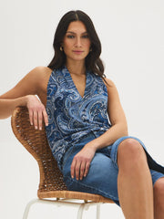 Paisley Print Halter Top