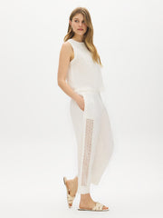Crochet Insert Cropped Pants
