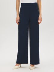Crepe Straight-Leg Pants