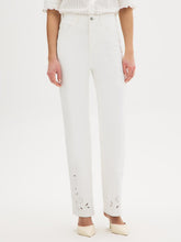 Cotton Embroidered Straight-Leg Jeans