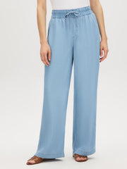 Denim Wide-Leg Pants