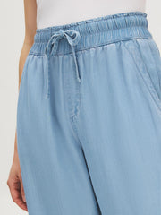 Denim Wide-Leg Pants