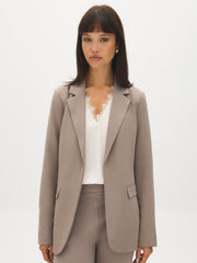 Cuff Open-Front Blazer