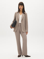Cuff Open-Front Blazer