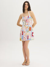 Printed Halter Mini Dress