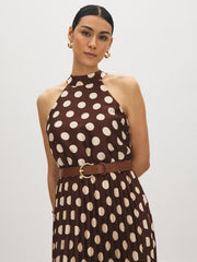 Polka Dot Halter Dress