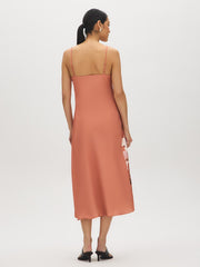 Floral Placement Print Slip Dress