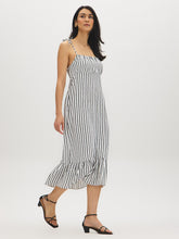 Striped Empire Waist Midi Dress