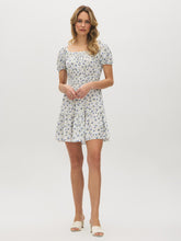 Ditsy Print Tiered Mini Dress