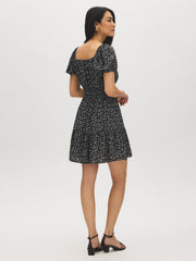 Printed Tiered Mini Dress