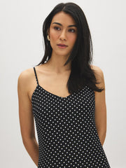 Polka Dot Midi Slip Dress