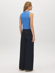 Sleeveless Textured Smocked Top
