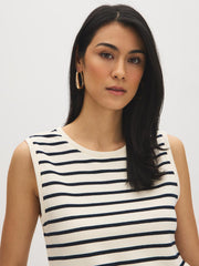 Striped French Terry Tank Top